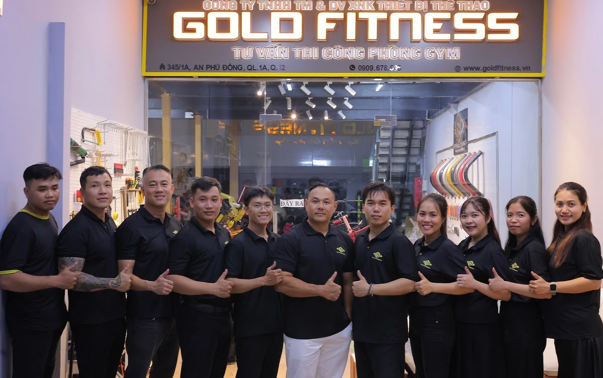 dự án setup phòng gym của Gold Fitness