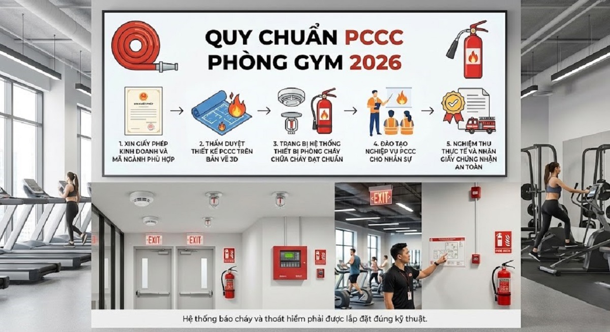 quy chuẩn PCCC phòng gym 2026