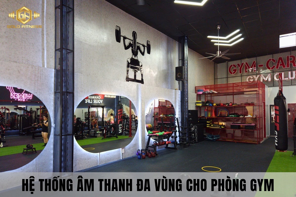 hệ thống âm thanh đa vùng cho gym tại gold fitness