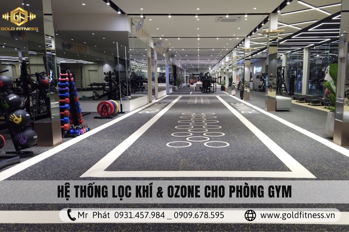 Hệ thống lọc khí & Ozone gym Gold Fitness
