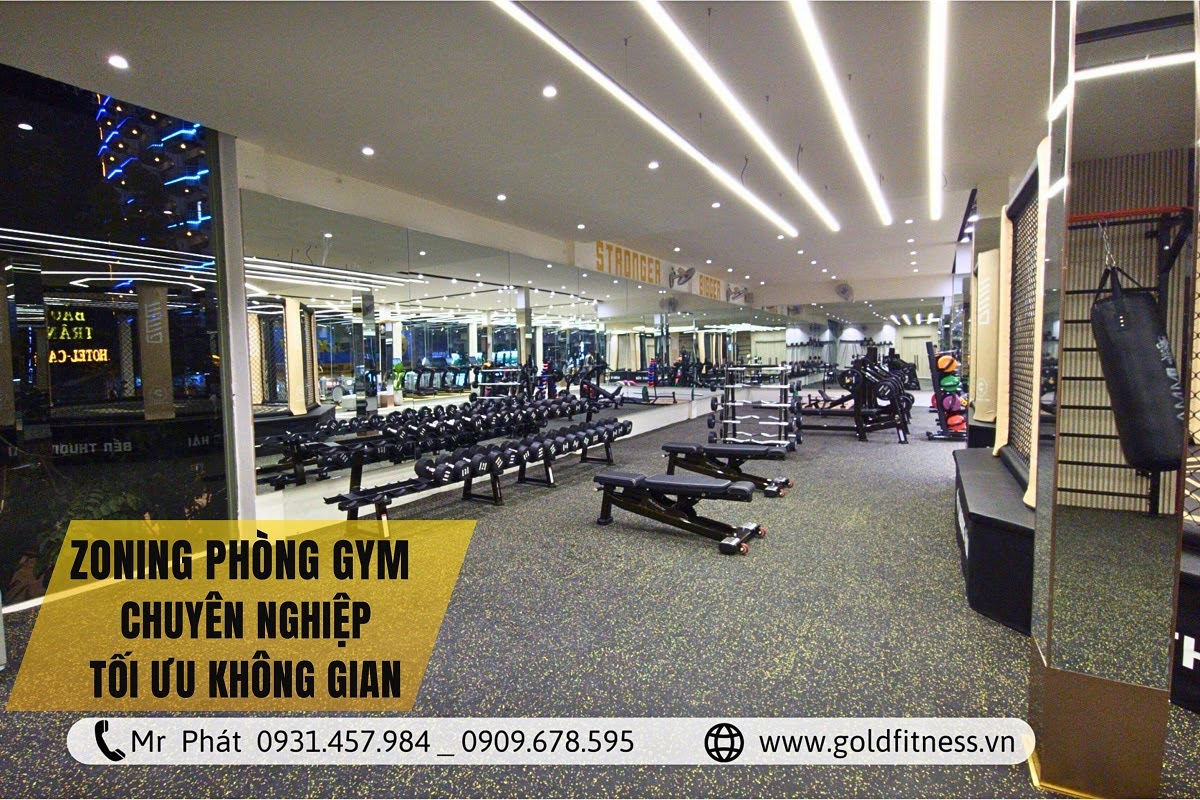 zoning phòng gym chuyên nghiệp gold fitness